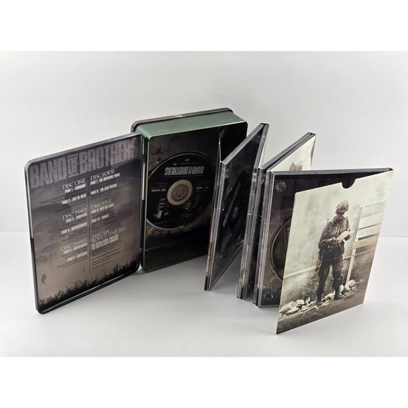 Band of Brothers 6 Disc DVD Set Collectible Tin Tom Hanks and Steven Spielberg - Picture 3 of 4